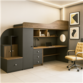 Кровать-чердак со столом Оттава-2 Fmebel