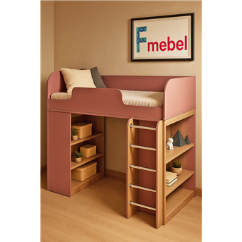 Кровать-чердак с игровой зоной Аризона Fmebel 80х170