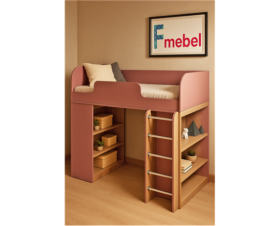 Кровать-чердак с игровой зоной Аризона Fmebel 80х170