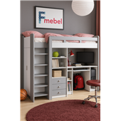 Кровать-чердак со столом Будапешт Fmebel