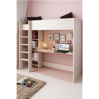 Кровать-чердак со столом Дижон Fmebel 90x200