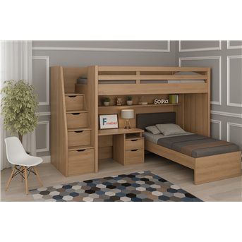 Кровать-чердак двухместная Сан-Франциско Fmebel 