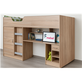Кровать-чердак со столом Роттердам Fmebel