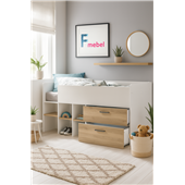 Кровать-чердак со столом Бухарест Fmebel