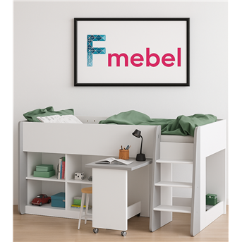 Кровать-чердак со столом Сарагоса Fmebel
