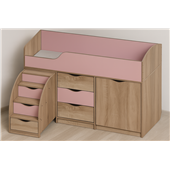 Кровать-чердак со столом Конкорд Fmebel 70x160