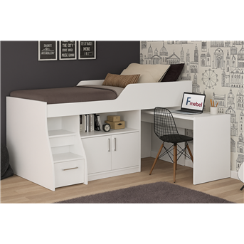 Кровать-чердак со столом Мичиган Fmebel 80х190