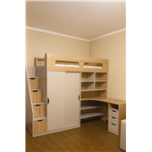 Кровать-чердак с гардеробом Тулон Fmebel