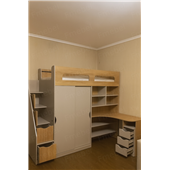 Кровать-чердак с гардеробом Тулон Fmebel