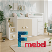 Кровать-чердак со шкафом Джорджия Fmebel 80x190