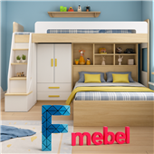 Кровать-чердак двухместная Бангалор Fmebel