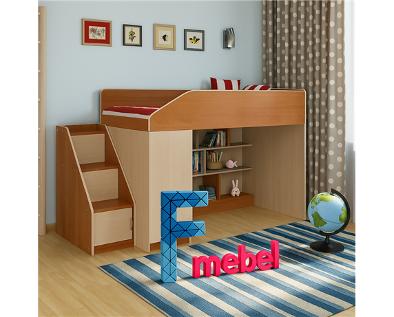 Кровать-чердак Неаполь Fmebel 80х180