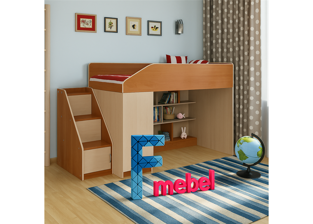 Кровать-чердак Неаполь Fmebel 80х180