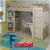 Кровать-чердак со столом Уэльс Fmebel 
