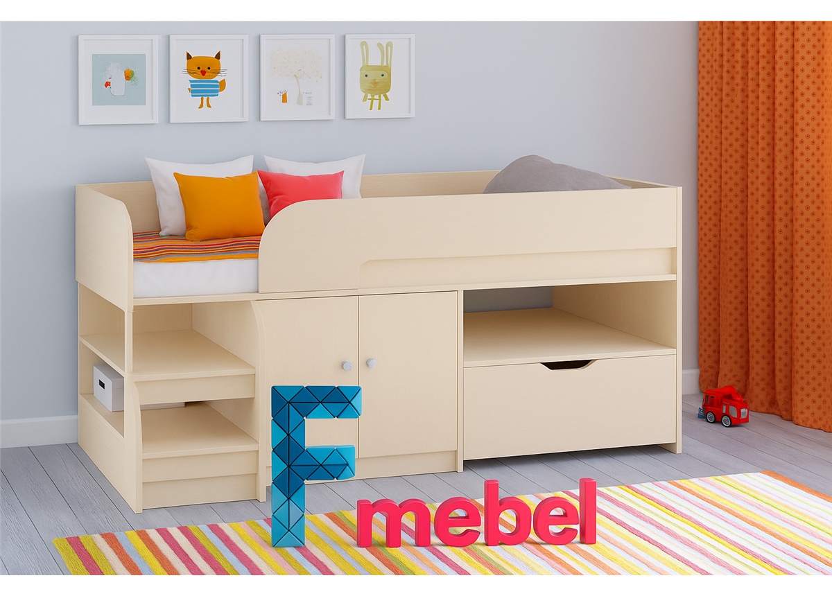 Кровать-чердак Лейпциг Fmebel 80х160