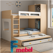 Двухъярусная кровать с дополнительным спальным местом Кале Fmebel