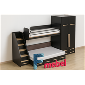 Двоярусне ліжко для дорослих з шафою Гельсінкі-3 Fmebel 140x200, 160x200