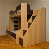 Двухъярусная кровать с дополнительным спальным местом Брюссель Fmebel