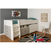 Кровать-чердак со столом Аляска Fmebel 80х190