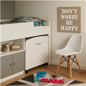 Кровать-чердак со столом Аляска Fmebel 80х190
