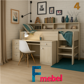 Кровать-чердак низкая Вестерос Fmebel 