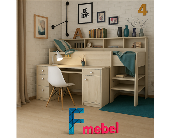 Кровать-чердак низкая Вестерос Fmebel 