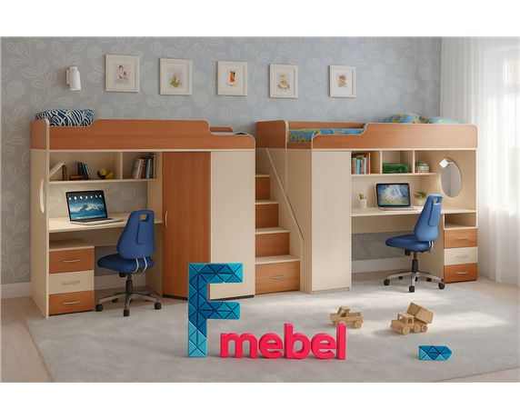 Кровать-чердак Рим Fmebel 80х180