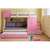 Двухъярусная кровать с дополнительным спальным местом Фарго Fmebel 80x190