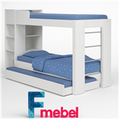 Двухъярусная кровать с дополнительным спальным местом Рочестер Fmebel 80x190