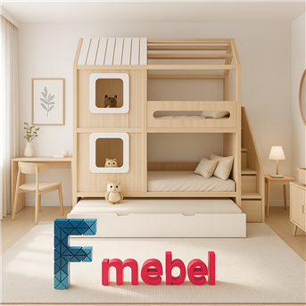 Двоярусне ліжко будиночок Мейкон Fmebel