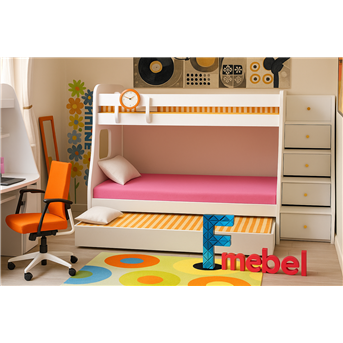 Двухъярусная кровать с дополнительным спальным местом Цюрих Fmebel
