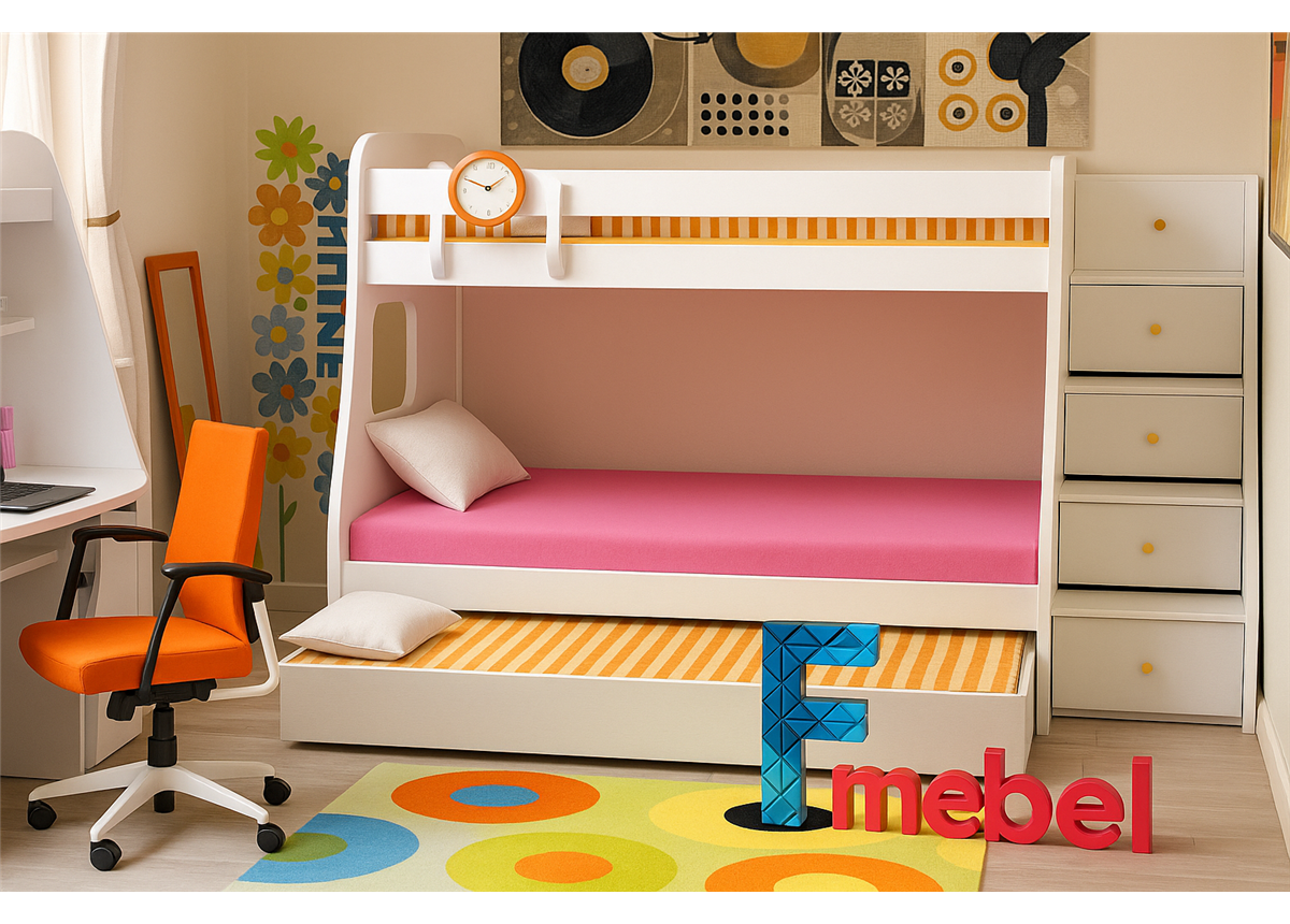 Двухъярусная кровать с дополнительным спальным местом Цюрих Fmebel