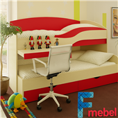 Двухъярусная кровать низкая Вашингтон Fmebel 80x190/200