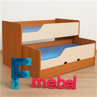 Двухъярусная кровать низкая Мемфис Fmebel