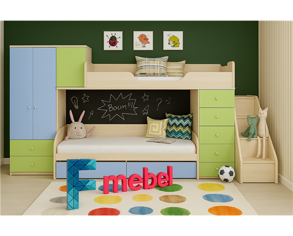 Двухъярусная кровать Берген Fmebel