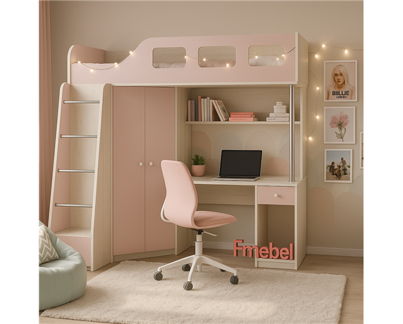 Кровать-чердак Палермо Fmebel 80х190