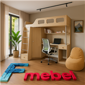Кровать-чердак Палермо Fmebel 80х190