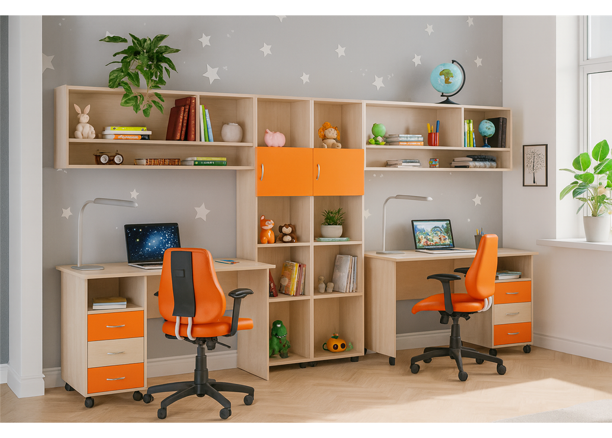 Рабочее место для двоих детей Флорес, цена за 1 метр