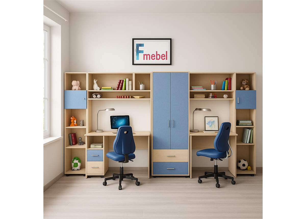 Рабочее место для двоих детей Ява, цена за 1 метр