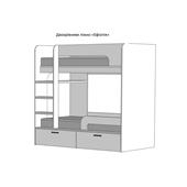 Распродажа Двухъярусная кровать Эфиопия Fmebel 90x190