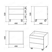 Кровать-чердак со столом Касабланка Fmebel 90x200