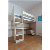 Кровать-чердак со столом Касабланка Fmebel 90x200