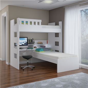 Двухъярусная кровать со столом Кёльн Fmebel