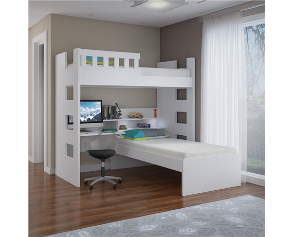 Двухъярусная кровать со столом Кёльн Fmebel