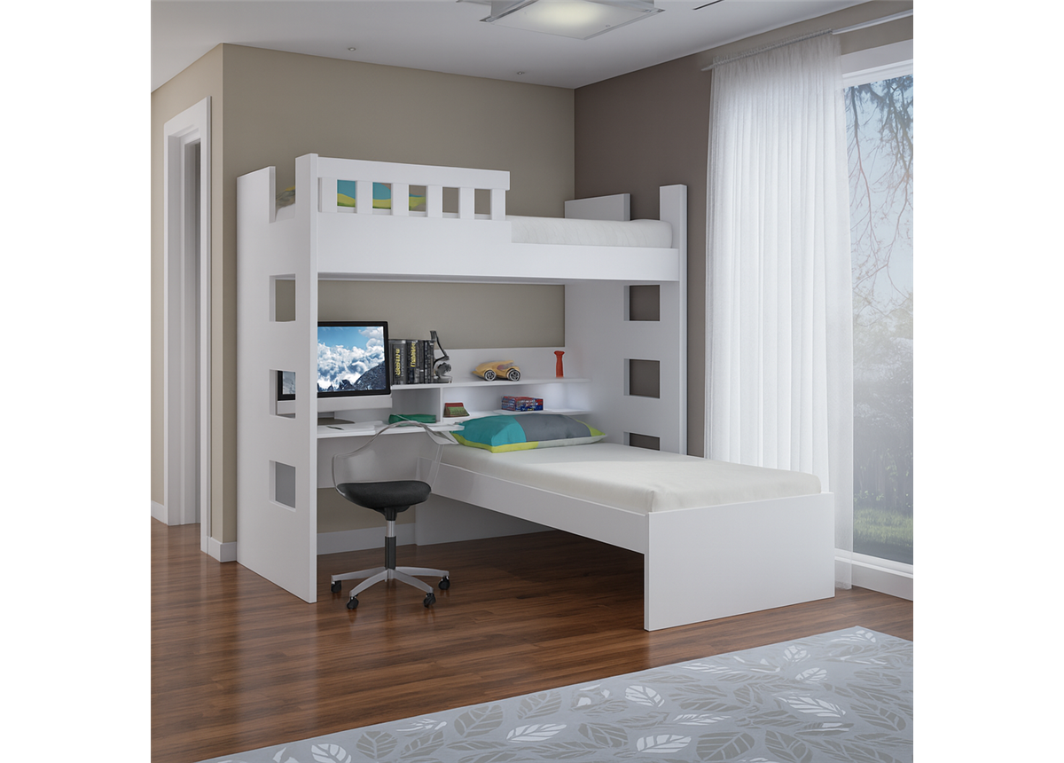 Двухъярусная кровать со столом Кёльн Fmebel