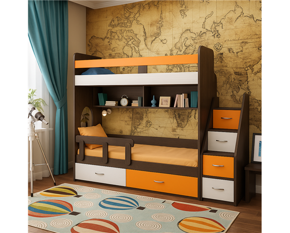 Двухъярусная кровать Бергамо Fmebel 