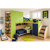 Кровать-чердак двухместная Кипр Fmebel 