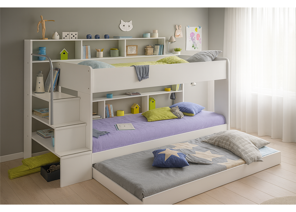 Двухъярусная кровать с дополнительным спальным местом Эдинбург Fmebel