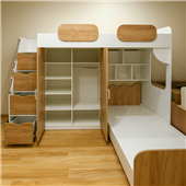 Кровать-чердак двухместная со шкафом Риалто Fmebel