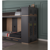 Двухъярусная кровать со шкафом Хельсинки Fmebel 90x200